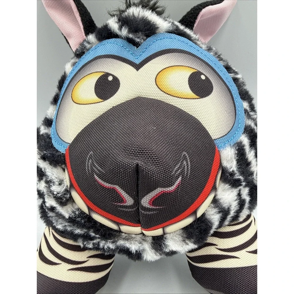 Happy Tails Safari Buddies Wag N' Woof Zebra Dog Toy Plush 9